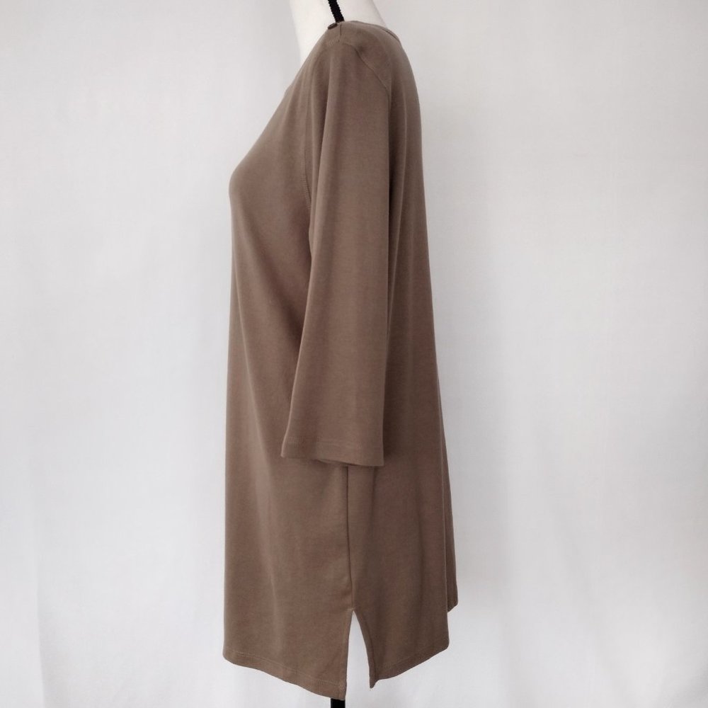 Blair Brown Knit 3/4 Sleeve Casual Tunic Top - Picture 6 of 10